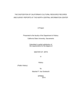 The digitization of California’s cultural resource records and survey reports at the North Central Information Center