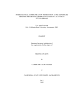 Intercultural communication instruction: a pre-departure training program to promote success in U.S. student study abroad