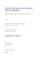 Inside the world of sibling relationships: a website guide to parent involvement in sibling conflict