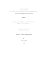 The game changer: an analysis of the bargaining strategy in california public employee pension reform negotiations