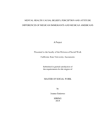 Mental health causal beliefs, perception and attitude differences of Mexican immigrants and Mexican Americans
