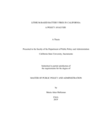 Lithium-based battery fires in California: a policy analysis