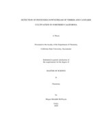 Detection of pesticides downstream of timber and Cannabis