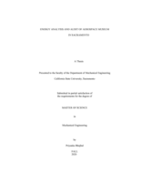 Energy analysis and audit of aerospace museum in Sacramento