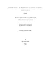 Domestic violence: the perceptions of social work and criminal justice students