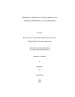 The impact of financial aid on graduation: evidence from the Cal Grant program