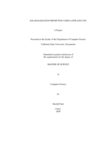 Solar radiation prediction using LSTM and CNN