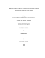 Designing school curriculum by integrating computational thinking and artificial intelligence