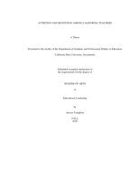 Attrition and retention among California teachers