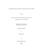 A framework for data privacy protection on social media