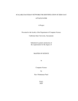 Scalable Bayesian network for identification of zero-day attack paths