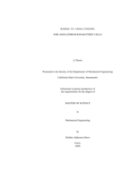 Radial vs. axial cooling for 18650 lithium ion battery cells