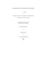 Recommendation system for food explorers