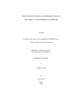 User interface design and implementation of the energy-water-emissions dashboard