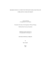 Rehabilitation of a patient post fifth metatarsal fracture and complaints of ankle instability
