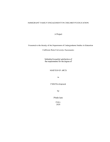 Immigrant family engagement In children’s education