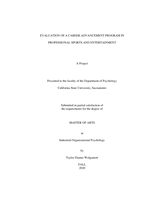 Evaluation of a career advancement program in professional sports and entertainment