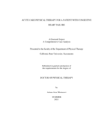 Acute care physical therapy for a patient with congestive heart failure