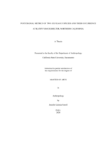 Postcranial metrics of two Sylvilagus species and their occurrence at Kathy’s Rockshelter, Northern California