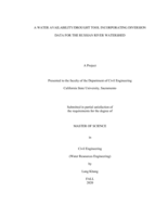 A water availability/drought tool incorporating diversion data for the Russian River Watershed
