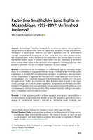 Protecting Smallholder Land Rights in Mozambique, 1997–2017: Unfinished Business?
