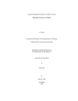 Ligand substitutions of trinuclear rhodium (III) clusters