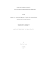 Public technology projects: initiating multi-stakeholder collaboration