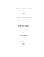 Enriched early learning environments