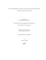 Outpatient rehabilitation for a patient with chronic low back pain and unilateral radiculopathy