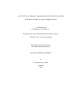Acute physical therapy management of an individual with moderate-severe traumatic brain injury