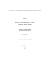 An analysis of the gender pay gap in California's state civil service