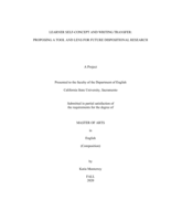 Learner self-concept and writing transfer: Proposing a tool and lens for future dispositional research