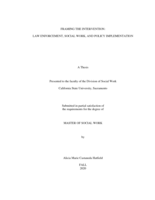Framing the intervention: Law enforcement, social work, and policy implementation
