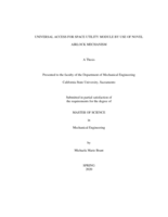 Universal access for space utility module by use of novel airlock mechanism