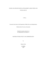 Online and offline political engagement among teens and young adults