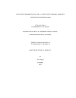 Outpatient rehabilitation for a patient with primary adhesive capsulitis of the shoulder