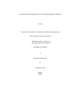 Analysis and optimization of composite helical springs