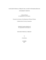 Outpatient physical therapy for a patient with shoulder pain and mobility deficits