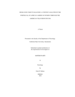 From Good Times to Blackish: a content analysis  of the portrayal of African American women through the American television sitcom