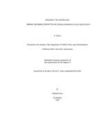 Framing the homeless: media framing effects on homelessness in San Francisco