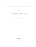 First-generation college students: challenges that lie ahead