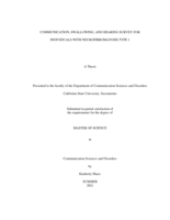 Communication, Swallowing, and Hearing Survey for Individuals with Neurofibromatosis Type 1