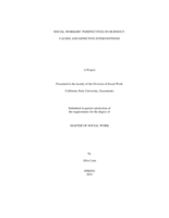 Social workers' perspective on burnout: causes and effective interventions