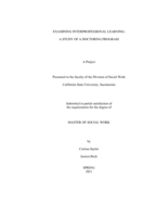 Examining interprofessional learning: a study of a doctoring program