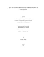 Adult perceptions on the negative effects of substance abuse on family members