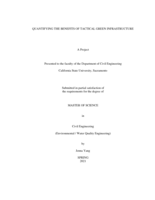 Quantifying the benefits of Tactical Green Infrastructure