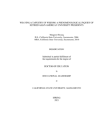 Weaving a tapestry of wisdom: a phenomenological inquiry of retired Asian American university presidents