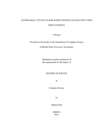 Adversarial attack on RSSI-based indoor localization using deep learning