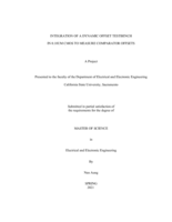 Integration of a dynamic offset testbench in 0.18um CMOS to measure comparator offsets