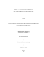 Design of two low power comparators for an asynchronous level crossing ADC